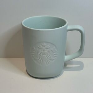 Starbucks Mug 2023 Siren Recycled Ceramic Triangular Bottom Embossed Mint Green